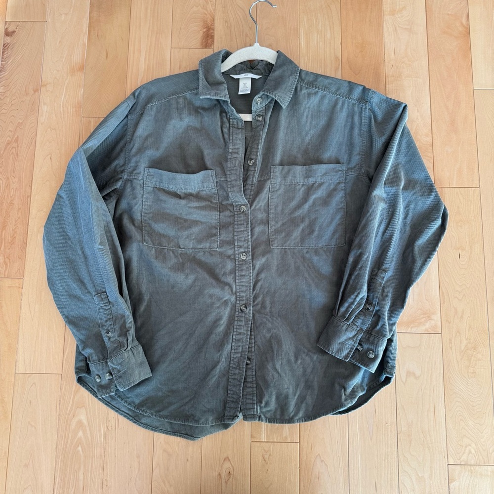 H&M Green Corduroy Shirt